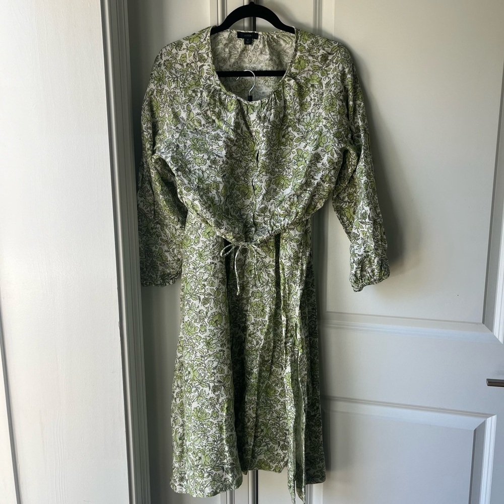 J. Crew linen skirt/ top set in tossed floral